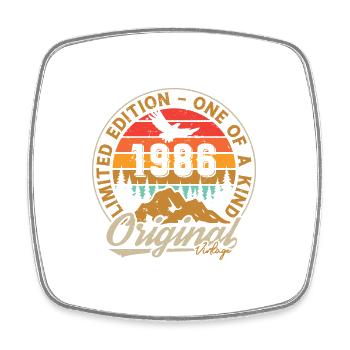 40 Ans 1986 Vintage Rétro Cadeau D'anniversaire - Magnet carré - blanc - Devant