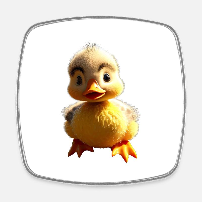 Canard mignon bébé canard poussin canetons canetons canards - Magnet carré - blanc