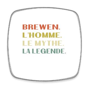 Brewen Der Mann Der Mythos Legende Geschenk Humor - Viereckiger Kühlschrankmagnet - Weiß - Vorne