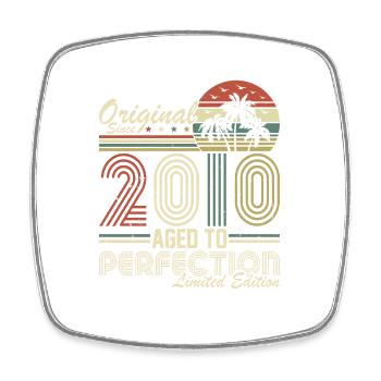 Original 2010 Vintage Vintage Anniversaire Rétro - Magnet carré - blanc - Devant