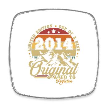 Original 2014 Vintage rétro cadeau d’anniversaire - Magnet carré - blanc - Devant