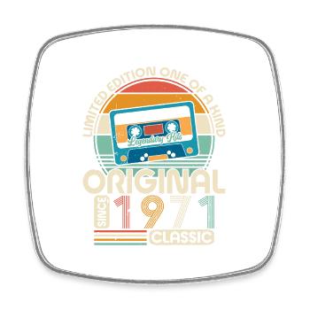 Originals 1971 Vintage Vintage Birthday Retro - Square fridge magnet - white - Front