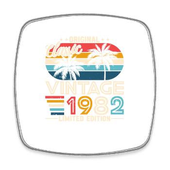 1982 Vintage Legend - Original Birthday Gift Idea - Viereckiger Kühlschrankmagnet - Weiß - Vorne