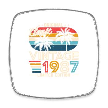 Vintage 1987: Legendary Birth Year - Square fridge magnet - white - Front