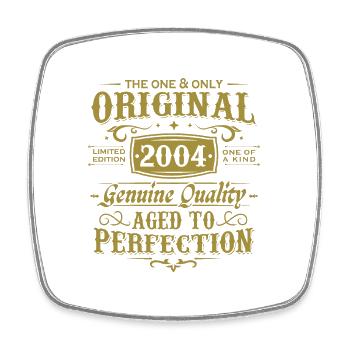 Jahrgang 2004 geboren Legenden Geburtstag Geschenk - Viereckiger Kühlschrankmagnet - Weiß - Vorne