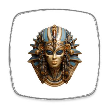 Tefnut, Göttin des Auges und der Feuchtigkeit - Viereckiger Kühlschrankmagnet - Weiß - Vorne