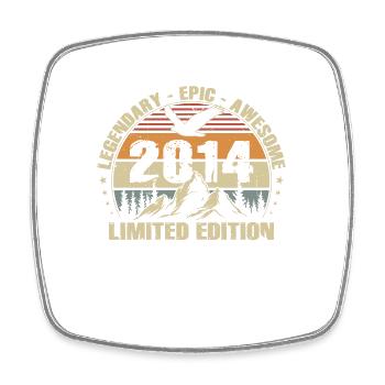 2014 Vintage Vintage Birthday Gift Retro - Square fridge magnet - white - Front