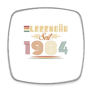 Legendary Since 1984 Vintage Birthday Gift - Square fridge magnet - white - Front