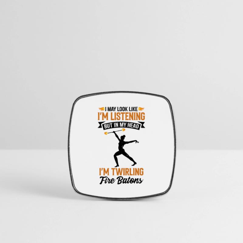 Fire Baton Fire Dance Fire Dancer Fire Dancer Square fridge magnet