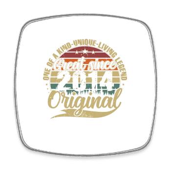 Grand depuis 2014 cadeau d’anniversaire Vintage - Magnet carré - blanc - Devant