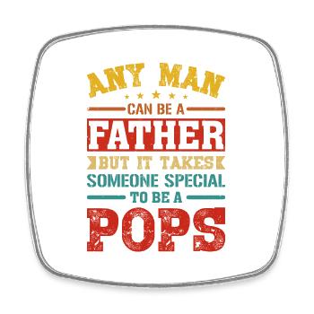 Father Someone Pops Father's Day Father Gifts - Viereckiger Kühlschrankmagnet - Weiß - Vorne
