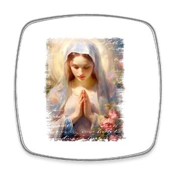 Jungfrau Maria Jesus Bibel christliche Religion christlich - Viereckiger Kühlschrankmagnet - Weiß - Vorne