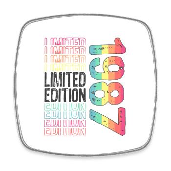 Edition limitée depuis 1987 Anniversaire Millésime 1987 - Magnet carré - blanc - Devant