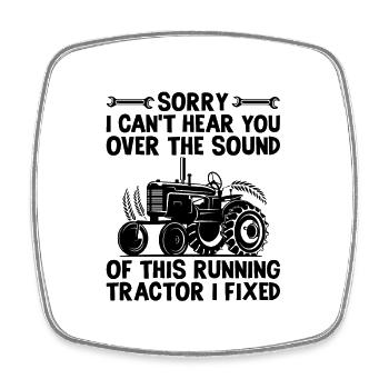 Agricultural Mechanic Funny Tractor Mechanics Farm - Square fridge magnet - white - Front