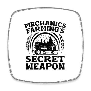 Agricultural Mechanic Funny Tractor Mechanics Farm - Square fridge magnet - white - Front