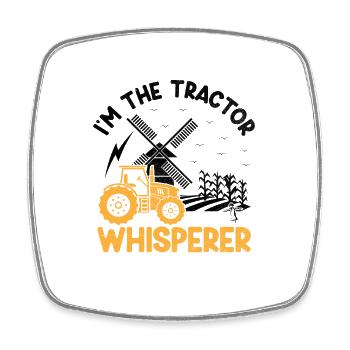 Agricultural Mechanic Funny Tractor Mechanics Farm - Square fridge magnet - white - Front