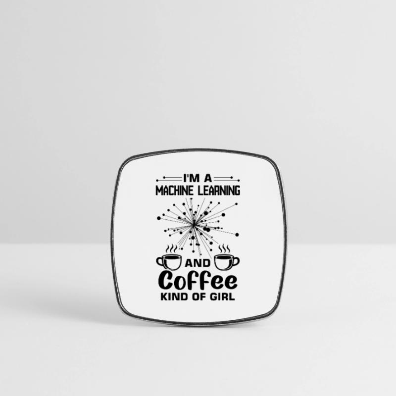 Machine Learning Algorithms AI Data Analyst Square fridge magnet