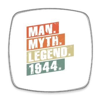 Vintage Born 1944 Man Myth Legend - Square fridge magnet - white - Front