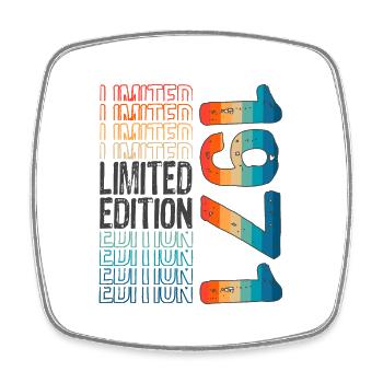 Limited Edition seit 1971 Geburtstag Vintage 1971 - Viereckiger Kühlschrankmagnet - Weiß - Vorne