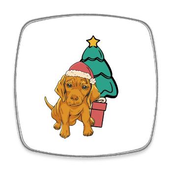 Chien, Arbre De Noël, Animaux De Compagnie, Enfants - Magnet carré - blanc - Devant