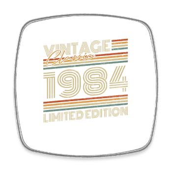 Vintage 1984 Vintage Birthday Retro Gift - Square fridge magnet - white - Front