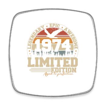 1974 Vintage Vintage Birthday Gift Retro - Square fridge magnet - white - Front