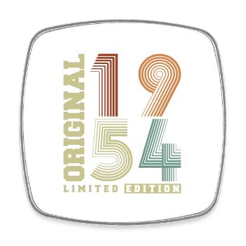 Original 1954 Vintage Retro Vintage Birthday - Square fridge magnet - white - Front