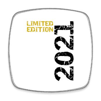2021 Décoration de cadeau d’anniversaire en édition limitée - Magnet carré - blanc - Devant