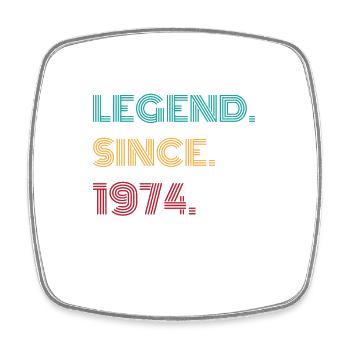 Légende depuis 1974 cadeau d’anniversaire - Magnet carré - blanc - Devant