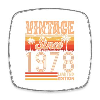 Geburtstag 1978. Jahrgang Jahrgang 1978 Geburtstag - Viereckiger Kühlschrankmagnet - Weiß - Vorne