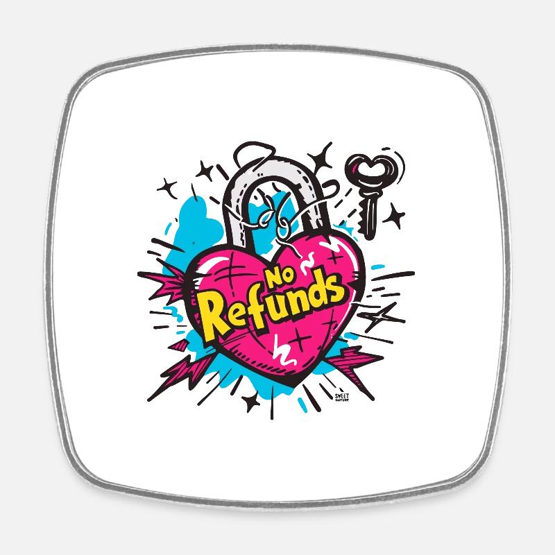 Locked-In Love Chronicles - Square fridge magnet - white