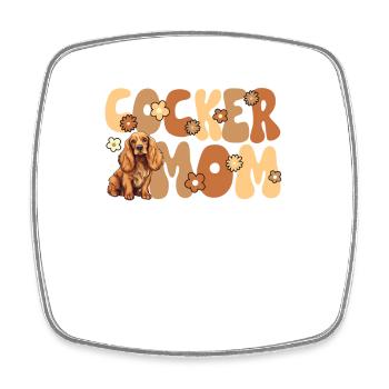 Cocker Épagneul Groovy Cocker Maman - Magnet carré - blanc - Devant