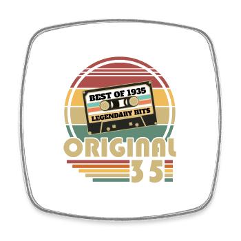 Original 1935 Vintage Cadeau Anniversaire Rétro - Magnet carré - blanc - Devant