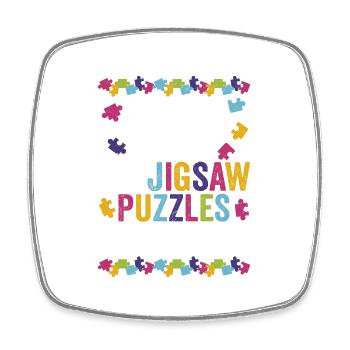 Posez-moi des questions sur la résolution de ma collection de puzzles - Magnet carré - blanc - Devant