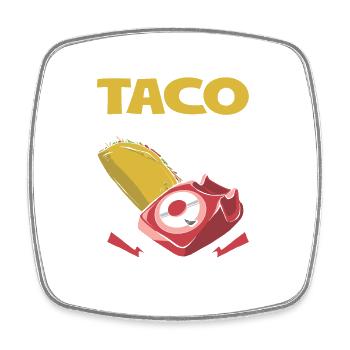 Taco Lover Nourriture Citation Taco - Magnet carré - blanc - Devant