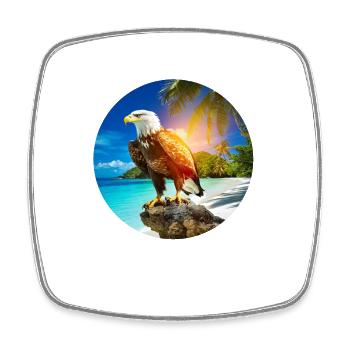 Eagle at Eagle Beach Aruba Summer Vacation - Square fridge magnet - white - Front