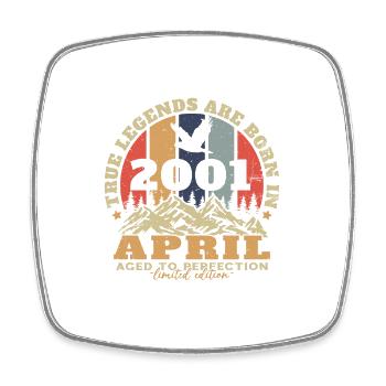 Avril 2001 Vintage Cadeau D'anniversaire - Magnet carré - blanc - Devant