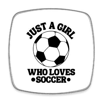 Soccer Team Soccer Design Soccer Player - Square fridge magnet - white - Front
