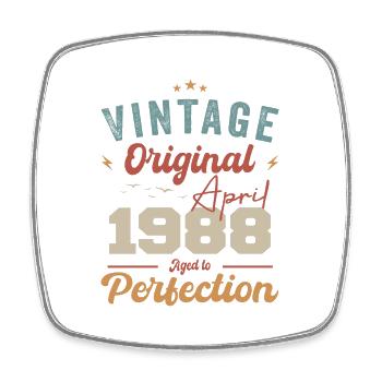 Vintage né en avril 1988 cadeau d’anniversaire - Magnet carré - blanc - Devant