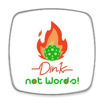 Pickleball dink - Square fridge magnet - white - Front
