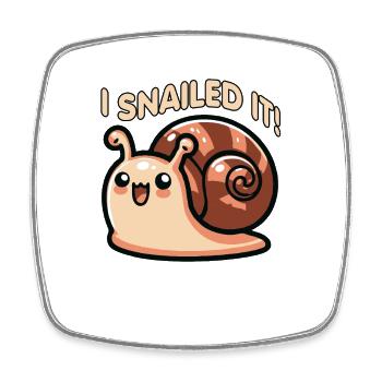 J’ai escargoté il drôle escargot jeu de mots mignon pour les enfants - Magnet carré - blanc - Devant
