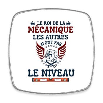 Mécanicien mécano - Magnet carré - blanc - Devant