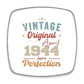 Vintage né en avril 1944 cadeau d’anniversaire - Magnet carré - blanc - Devant