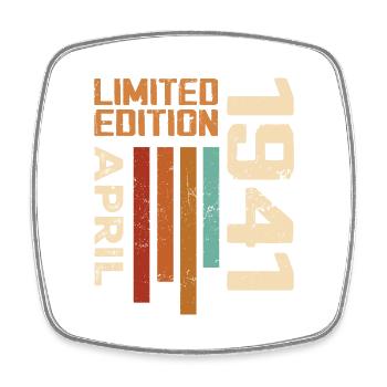 Born In April 1941 Birthday Gift 1941 Retro - Square fridge magnet - white - Front