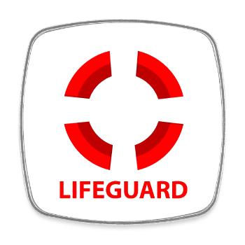 lifeguard, sea, sailing, boat, nautical - Square fridge magnet - white - Front