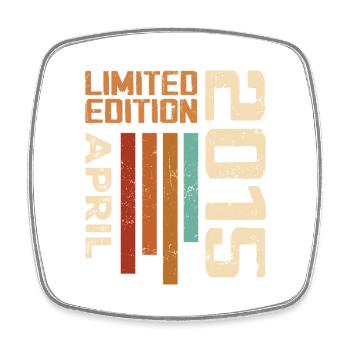 Né En Avril 2015 Cadeau D'anniversaire 2015 Retro - Magnet carré - blanc - Devant