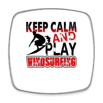 Windsurfing Keep calm and play Windsurfing - Square fridge magnet - white - Front