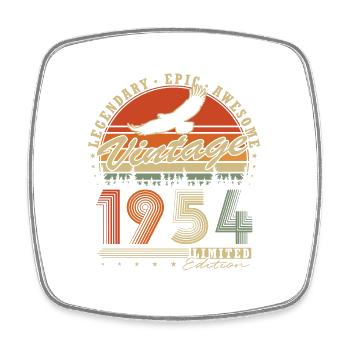 Legendär 1954 Vintage Jahrgang Geburtstag Geschenk - Viereckiger Kühlschrankmagnet - Weiß - Vorne