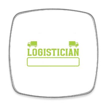 Logistician Logistics - Square fridge magnet - white - Front