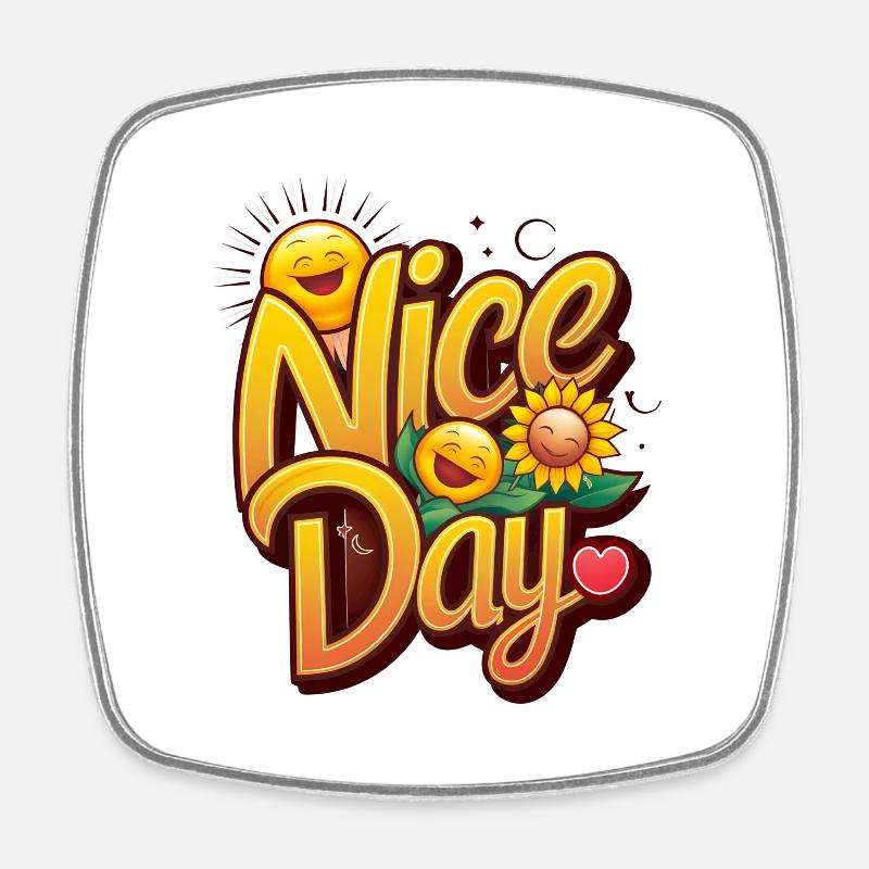 « Solacito de Amor : le design 'Nice Day' pour égayer - Magnet carré - blanc